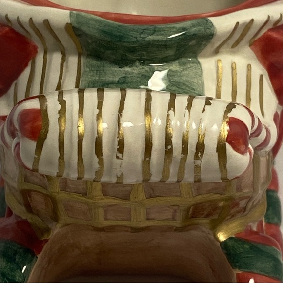 90s Fitz And Floyd Christmas Sleigh Figurine candy sugar bowl 1995 vintage used - Picture 6 of 16